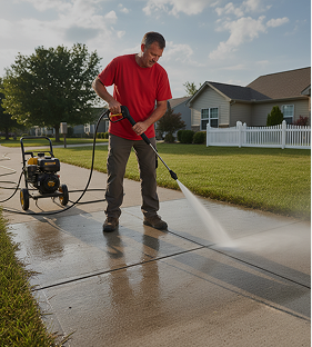 Pressure washing